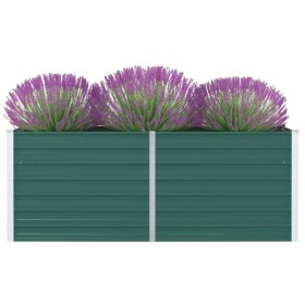 Jardinera elevada de acero galvanizado verde 160x80x45 cm de , Maceteros y jardineras - Ref: Foro24-47014, Precio: 54,99 €, D...