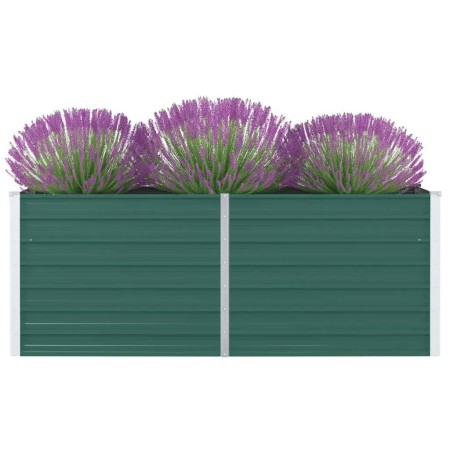 Raised green galvanized steel planter 160x80x45 cm by , Pots and planters - Ref: Foro24-47014, Price: 54,63 €, Discount: %