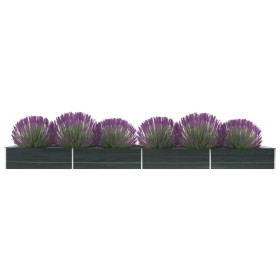 Anthracite gray galvanized steel flower bed 600x80x45 cm by , Pots and planters - Ref: Foro24-47075, Price: 114,95 €, Discoun...