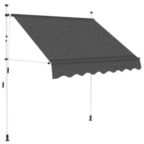 Toldo retráctil de funcionamiento manual antracita 150 cm de , Toldos - Ref: Foro24-143687, Precio: 73,97 €, Descuento: %