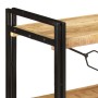 3-tier solid mango wood shelf 140x30x80 cm by , Bookcases and shelves - Ref: Foro24-320620, Price: 223,72 €, Discount: %