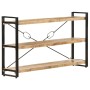 3-tier solid mango wood shelf 140x30x80 cm by , Bookcases and shelves - Ref: Foro24-320620, Price: 223,72 €, Discount: %