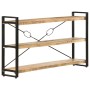 3-tier solid mango wood shelf 140x30x80 cm by , Bookcases and shelves - Ref: Foro24-320620, Price: 223,72 €, Discount: %