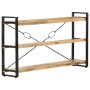 3-tier solid mango wood shelf 140x30x80 cm by , Bookcases and shelves - Ref: Foro24-320620, Price: 223,72 €, Discount: %