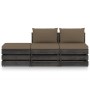 3-piece garden furniture with gray impregnated wood cushions by , Garden sets - Ref: Foro24-3068188, Price: 250,22 €, Discoun...