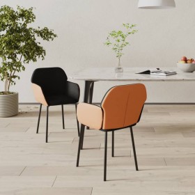 Dining chairs 2 units synthetic leather and black fabric by , dining chairs - Ref: Foro24-344754, Price: 96,79 €, Discount: %