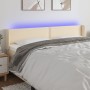 Cream fabric headboard with LED 183x16x78/88 cm by , Headboards and footboards - Ref: Foro24-3123115, Price: 70,54 €, Discoun...