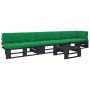 4-piece pallet furniture and black impregnated pine wood cushions by , Garden sets - Ref: Foro24-3066726, Price: 325,49 €, Di...