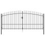 Double gate for fence with spearheads 400x225 cm by , garden gates - Ref: Foro24-145741, Price: 287,59 €, Discount: %