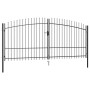 Double gate for fence with spearheads 400x225 cm by , garden gates - Ref: Foro24-145741, Price: 287,59 €, Discount: %