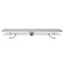 Stainless steel bubble linear shower drain 1030x140 mm by vidaXL, Drains - Ref: Foro24-142194, Price: 53,47 €, Discount: %