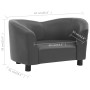 Hundesofa graues Kunstleder 67x41x39 cm von , Betten für Hunde - Ref: Foro24-170948, Preis: 87,99 €, Rabatt: %