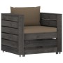 2-piece garden furniture set with gray impregnated wood cushions by , Garden sets - Ref: Foro24-3068152, Price: 198,82 €, Dis...