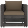 2-piece garden furniture set with gray impregnated wood cushions by , Garden sets - Ref: Foro24-3068152, Price: 198,86 €, Dis...