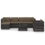 7-piece garden furniture set with gray impregnated wood cushions by , Garden sets - Ref: Foro24-3068476, Price: 726,50 €, Dis...