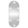 Espejo de pared ovalado con luces LED vidrio 40x90 cm de , Espejos - Ref: Foro24-3189163, Precio: 45,81 €, Descuento: %