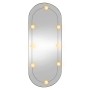 Espejo de pared ovalado con luces LED vidrio 40x90 cm de , Espejos - Ref: Foro24-3189163, Precio: 45,81 €, Descuento: %