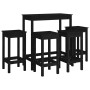 Set de bar 5 piezas madera maciza de pino negro de , muebles para cocinas y comedores - Ref: Foro24-3124701, Precio: 277,99 €...