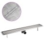 Stainless steel linear shower drain 830x140 mm by vidaXL, Drains - Ref: Foro24-142174, Price: 57,41 €, Discount: %