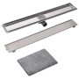 Stainless steel linear shower drain 830x140 mm by vidaXL, Drains - Ref: Foro24-142174, Price: 57,41 €, Discount: %