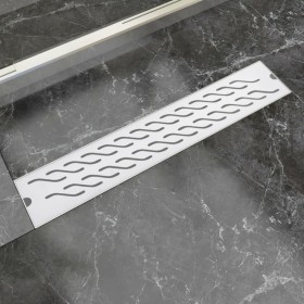 Stainless steel wavy linear shower drain 630x140 mm by vidaXL, Drains - Ref: Foro24-142184, Price: 40,99 €, Discount: %