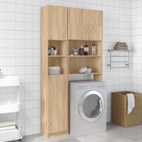 Sonoma Oak Engineered Wood Washing Machine Cabinet by , Accessories for washing machines and dryers - Ref: Foro24-3055639, Pr...