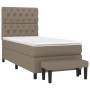 Cama box spring con colchón tela gris taupe 80x200 cm de , Camas y somieres - Ref: Foro24-3136793, Precio: 392,08 €, Descuent...