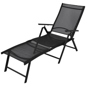 Klappliege aus schwarzem Aluminium von vidaXL, Liegen - Ref: Foro24-41741, Preis: 95,82 €, Rabatt: %