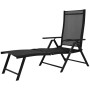 Black aluminum folding lounger by vidaXL, Loungers - Ref: Foro24-41741, Price: 96,01 €, Discount: %