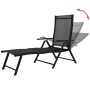 Black aluminum folding lounger by vidaXL, Loungers - Ref: Foro24-41741, Price: 96,01 €, Discount: %