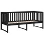 Solid black pine wood sofa bed 80x200 cm by , Beds and slatted bases - Ref: Foro24-820880, Price: 102,44 €, Discount: %