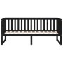 Solid black pine wood sofa bed 80x200 cm by , Beds and slatted bases - Ref: Foro24-820880, Price: 102,44 €, Discount: %