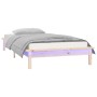 Bed frame with LED solid wood 90x200 cm by , Beds and slatted bases - Ref: Foro24-820591, Price: 74,32 €, Discount: %