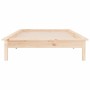 Bed frame with LED solid wood 90x200 cm by , Beds and slatted bases - Ref: Foro24-820591, Price: 74,32 €, Discount: %