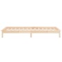 Bed frame with LED solid wood 90x200 cm by , Beds and slatted bases - Ref: Foro24-820591, Price: 74,32 €, Discount: %