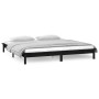 Estructura de cama con LED madera maciza negro 140x190 cm de , Camas y somieres - Ref: Foro24-820655, Precio: 147,99 €, Descu...