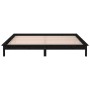 Estructura de cama con LED madera maciza negro 140x190 cm de , Camas y somieres - Ref: Foro24-820655, Precio: 147,99 €, Descu...