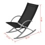 Garden rocking chairs, 2 units, black steel and textilene by vidaXL, Garden chairs - Ref: Foro24-42163, Price: 95,11 €, Disco...