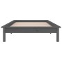 Estructura de cama con LED madera maciza gris 90x200 cm de , Camas y somieres - Ref: Foro24-820593, Precio: 126,61 €, Descuen...