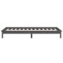 Estructura de cama con LED madera maciza gris 90x200 cm de , Camas y somieres - Ref: Foro24-820593, Precio: 126,61 €, Descuen...