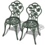 Garden bistro table and chairs 3 pieces green cast aluminum by vidaXL, Garden sets - Ref: Foro24-42164, Price: 212,04 €, Disc...