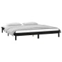 Estructura de cama con LED madera maciza negra 150x200 cm de , Camas y somieres - Ref: Foro24-820615, Precio: 117,99 €, Descu...