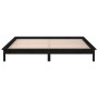 Estructura de cama con LED madera maciza negra 150x200 cm de , Camas y somieres - Ref: Foro24-820615, Precio: 117,99 €, Descu...