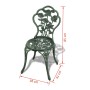 Garden bistro table and chairs 3 pieces green cast aluminum by vidaXL, Garden sets - Ref: Foro24-42164, Price: 212,04 €, Disc...