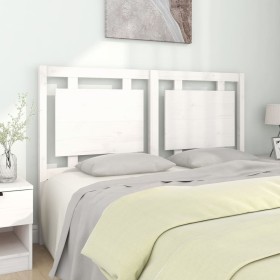 Solid white pine wood bed headboard 145.5x4x100 cm by , Headboards and footboards - Ref: Foro24-817941, Price: 46,68 €, Disco...