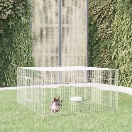 Jaula para conejos hierro galvanizado 110x110x55 cm de , Jaulas y habitáculos para animales pequeños - Ref: Foro24-171562, Pr...