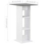 White and anthracite gray high kitchen table 60x60x110 cm by , Kitchen and dining tables - Ref: Foro24-280210, Price: 72,77 €...