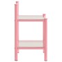 Metal nightstand with pink and transparent glass, measuring 45x34.5x60.5cm. by vidaXL, Nightstands - Ref: Foro24-325091, Pric...