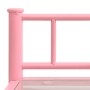 Metal nightstand with pink and transparent glass, measuring 45x34.5x60.5cm. by vidaXL, Nightstands - Ref: Foro24-325091, Pric...