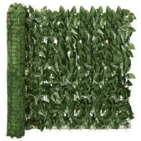 Balcony awning with dark green leaves 400x75 cm by vidaXL, Umbrellas - Ref: Foro24-315484, Price: 34,36 €, Discount: %